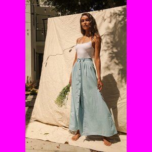 Pistola Blue Chambray Maxi Skirt XS